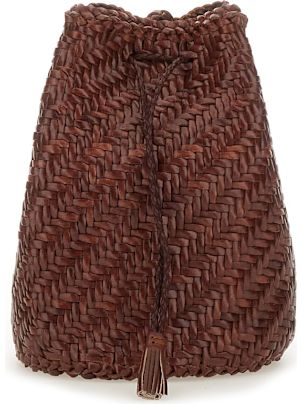 トートバッグ Dragon Diffusion Double Jump Bag 8838-TAN Brown Pompom Double Jump bucket bag Dragon diffusion - women