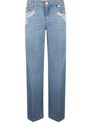 ERMANNO SCERVINO パンツ マルチカラー Made In Italy ERMANNO SCERVINO エルマノシェルビーノ デニムパンツ 良好
