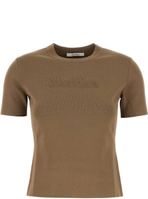 Tシャツ・カットソー Max Mara Biscuit viscose blend Adelio t-shirt Adelio viscose blend T-shirt MAX MARA - Nugnes1920