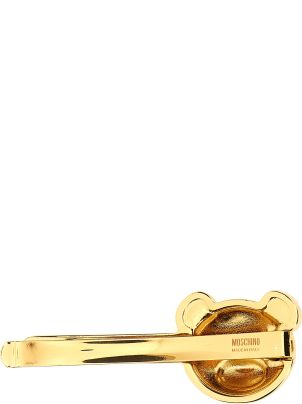【関税&送料込】Moschino Teddy Bear Hair Pin Moschino Bear design hair pin in gold tone | The Fashion Square