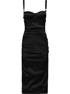 オールインワン・サロペット Dolce & Gabbana Black Acetate Blend Dress Dolce & Gabbana S/S 2003 Dress Y2K Vintage Black Corset Cut
