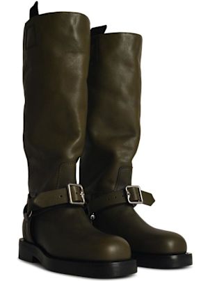 Burberry Green Leather Boots | italist