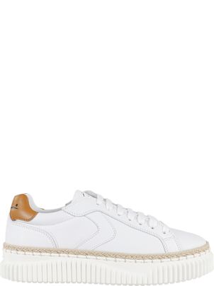 送料関税込【VOILE BLANCHE】LIPARI WOVEN レザー スニーカー Sneakers Voile Blanche LIPARI WOVEN BI in white leather