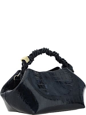 Ganni Small 'bou Cocco' Bag In Black Recycled Leather Blend