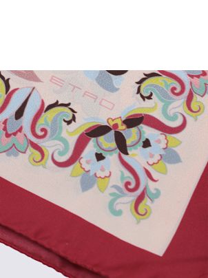スカーフ ETRO SCARVES AND SILK CREAM/AUBERGINE Etro Multicolor Silk Scarf | italist