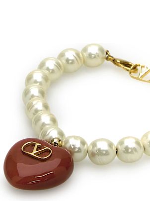 【関税&送料込】Valentino Garavani Pearl Coeur  Bracele Valentino Garavani Pearl Coeur Royal Bracelet | italist