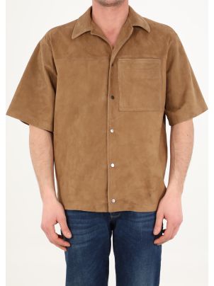 Tシャツ・カットソー Salvatore Santoro SS25 Shirts (48072 D BEIGE) Beige suede shirt Salvatore Santoro - men - SALVATORE