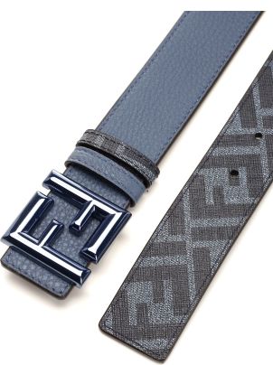 Fendi Reversible Denim Blue Belt | italist