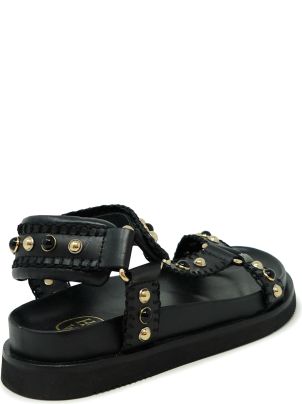 サンダル・ミュール ASH Women Sandals LOLABIS02 BLACK Ash Black Leather Sandal | italist