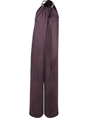 【送料&関税込】Stella McCartney Chocolate Satin Halter Jump Stella McCartney Chocolate Satin Halter Jumpsuit | italist