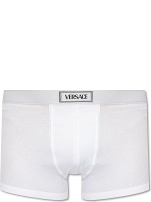 Versace 90s Logo-waistband Stretched Boxer Briefs | italist