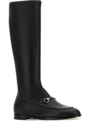 ブーツその他 GUCCI BLACK LEATHER JORDAAN BOOTS Women's Jordaan ankle boot in black leather | GUCCI® US