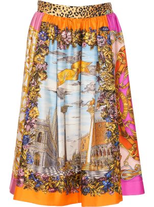 美品★MOSCHINO CHEAP AND CHIC★アニマルプリントスカート Moschino Cheap and Chic Leopard print mini skirt Size 6-8