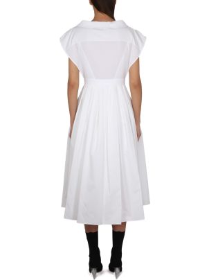 【送料&関税込】Alexander McQueen Wide Neck Long Dress Alexander McQueen Draped Silk Chiffon Gown Size 38 (US 4