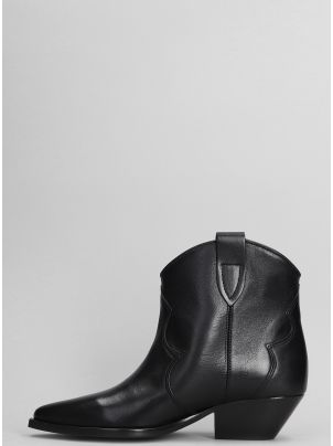 【関税&送料込】Isabel Marant Stivaletto Dewina In Pelle Dewina leather ankle boots in black - Isabel Marant | Mytheresa