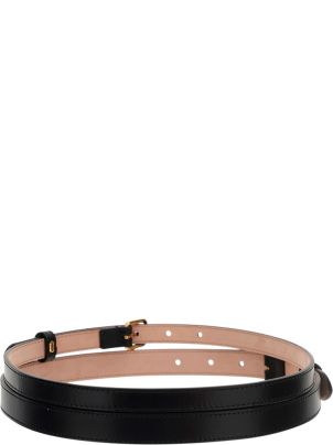 【関税&送料込】Alexander Mcqueen St Leather Thin Double Bel MCQUEEN Double-strap leather waist belt | NET-A-PORTER