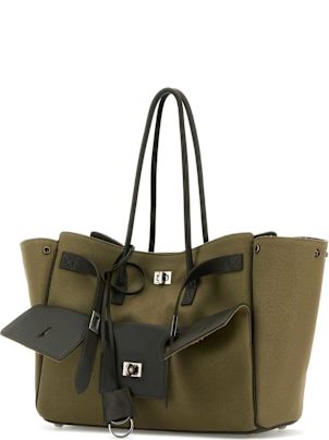 トートバッグ Balenciaga Army Green Canvas Carry All Bel Air Shopping Bag a088e9fc72b4ddd46edeee281522fe
