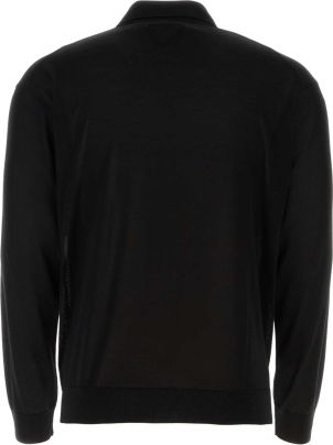 Prada Black Silk Cardigan | italist