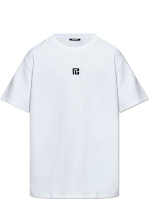 【BALMAIN】ロゴ入りコットンジャージークロップドTシャツ Women's Designer Cropped T-Shirt | BALMAIN