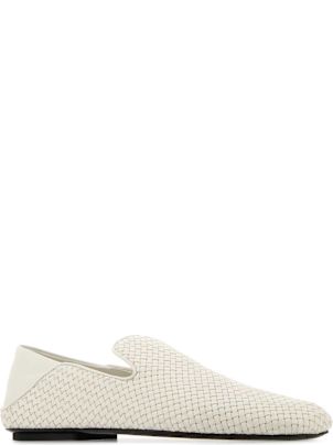 スリッポン BOTTEGA VENETA IVORY LEATHER ADAMO SLIPPERS Bottega Veneta Ivory Leather Adamo Slippers | italist