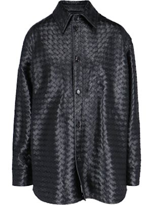 Bottega Veneta Woven Leather Shirt | italist