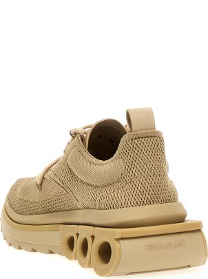 スニーカー FERRAGAMO SS24 'Nima' sneakers (760869 STONE) Ferragamo Gancini-Plaque Round-Toe Sneaker, Size 6.5 030391