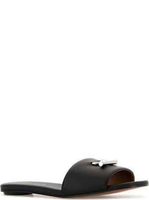 サンダル・ミュール alexander mcqueen Black leather slippers (817471WIACT 1064) Alexander McQueen Black Leather Slippers | italist