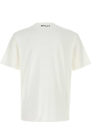 Tシャツ・カットソー BALLY Woman T-Shirt White WJE06UCO018 U001 Ladies White Printed Round Neck T-Shirt - White | Benetton