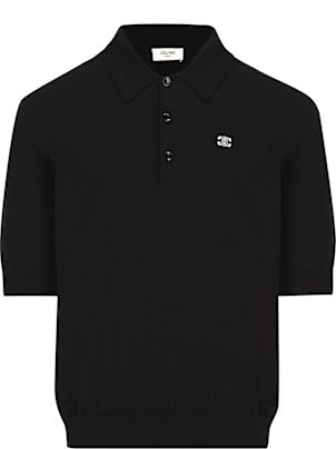 Celine Triomphe Logo Embroidered Polo Shirt | italist