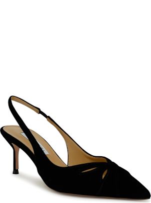 【送料&関税込】Aquazzura Black Velvet Moves Sling 65 Aquazzura Black Velvet Moves Sling 65 | italist