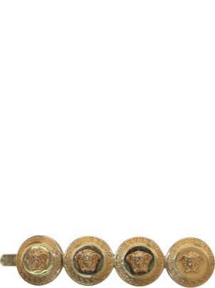 VERSACE★素敵！Gold Tone Brass & CRYSTAL MEDUSA HAIRPIN Versace 'medusa Hair Pin | italist