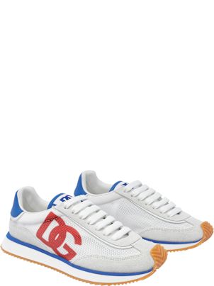 新作 *DOLCE&GABBANA* Aria デニムスニーカー レディース Dolce&Gabbana Aria DG Distressed Denim Runner Sneakers