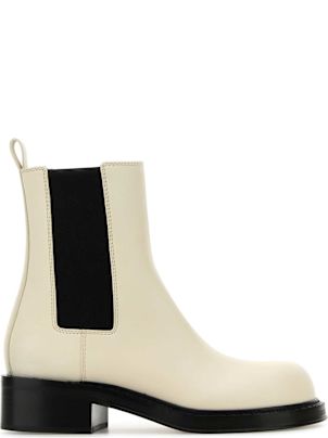 スリッポン BOTTEGA VENETA IVORY LEATHER PARCO SLIPPERS Bottega Veneta Ivory Leather Parco Slippers | italist