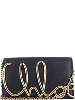 【送料&関税込】ChloAC C Chloe Clutch Chloé Dusky Red Crocodile Embossed C Chain Clutch Bag