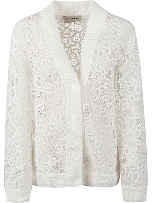 ERMANNO SCERVINO 売れ筋商品|||エルマンノ シェルヴィーノ カーディガン アウター レディース Cardigans White エルマノ シェルヴィーノ (ERMANNO SCERVINO) レディース