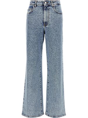 デニム・ジーパン FABIANA FILIPPI Knitted pocket jeans (PAD215F344L531 VR3) SWAGVIBE】Pinched Dye 3D Baggy Fit Denim Pants（デニムパンツ