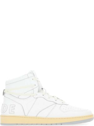 スニーカー Rhecess Hi Sneakers - Rhude - Lea- Blanc Rhude Rhecess Hi Sneakers - - Lea- Blanc Men White