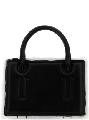 Dentro Black Leather Mini Otto Handbag | italist