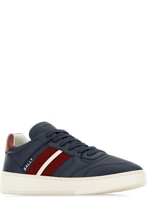 Bally Navy Blue Leather Rebby Sneakers | italist