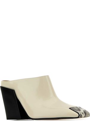 Bottega Veneta Ivory Leather Ventura Mules | italist, ALWAYS