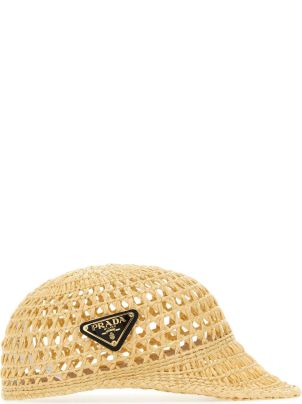 ストローハット PRADA RAFFIA HAT Prada ストローハット | ニュートラル | FARFETCH JP