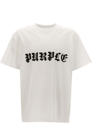 【関税込】PURPLE BRAND ゴシックワードマークTシャツ Purple Brand Logo Print T-shirt | italist