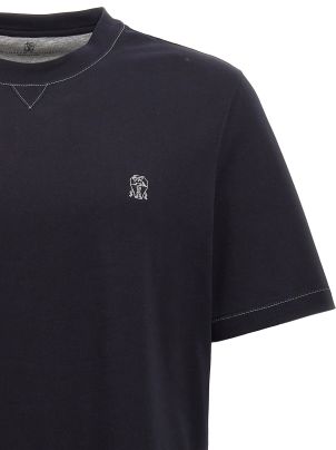 【関税＆送料込み】Brunello Cucinelli Logo Embroidery T-Shi BRUNELLO CUCINELLI Logo-Embroidered Cotton-Jersey T-Shirt