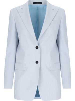 Tagliatore double-breasted linen suit - Blue