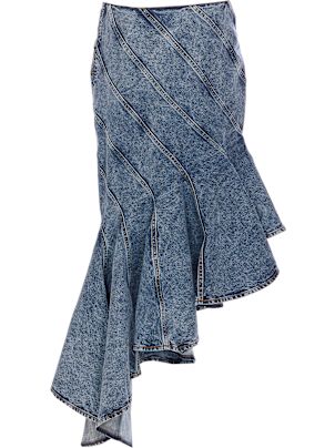 Alaia Denim Spiral Skirt | italist