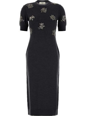 ワンピース FENDI Charcoal Stretch Wool Dress Fendi Charcoal Stretch Wool Dress | italist
