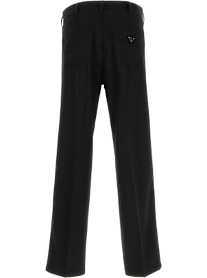 Prada Black Gabardine Pant | italist