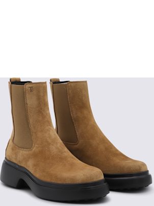 Tod's Camel Suede And Leather Boots | italist