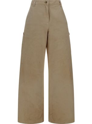 Women's Irin Cargo Pants In Vintage-effect Nappa Leather by Golden