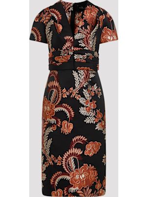 ワンピース ETRO FW24 Etro Jacquard Midi Dress (WRHA0227 99TJD72 S9810) Etro Jacquard Midi Dress WRHA0227.99TJD72-S9810 MULTICOL